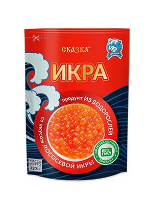 "Икра Сказка" продукт из морских водорослей  со вкусом лососевой икры. Европром. Отзывы