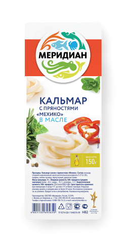 Кальмар в масле с пряностями "Мехико", 150 г. Меридиан. Отзывы